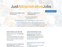 Tablet Screenshot of justadministrativejobs.com